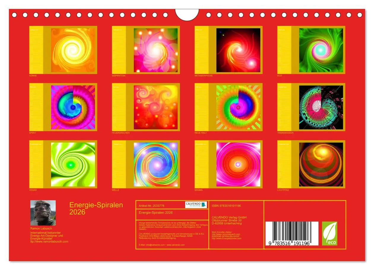 Bild: 9783516191196 | Energie-Spiralen 2026 (Wandkalender 2026 DIN A4 quer), CALVENDO...