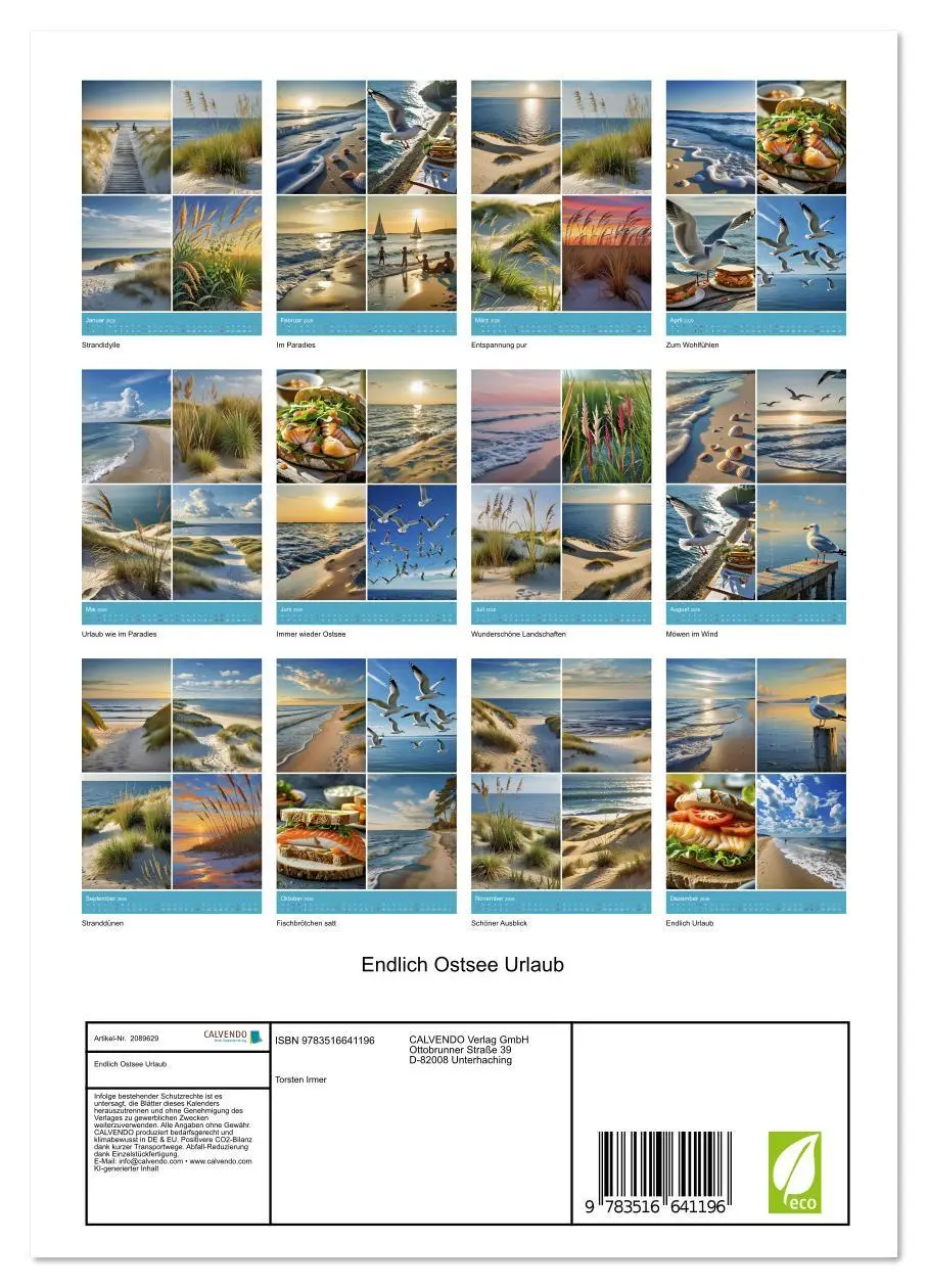 Bild: 9783516641196 | Endlich Ostsee Urlaub (Wandkalender 2026 DIN A4 hoch), CALVENDO...