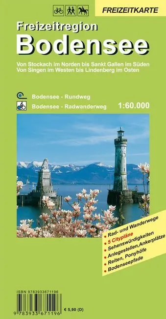 Cover: 9783933671196 | GeoMap Karte Freizeitregion Bodensee | (Land-)Karte | Deutsch | 2008