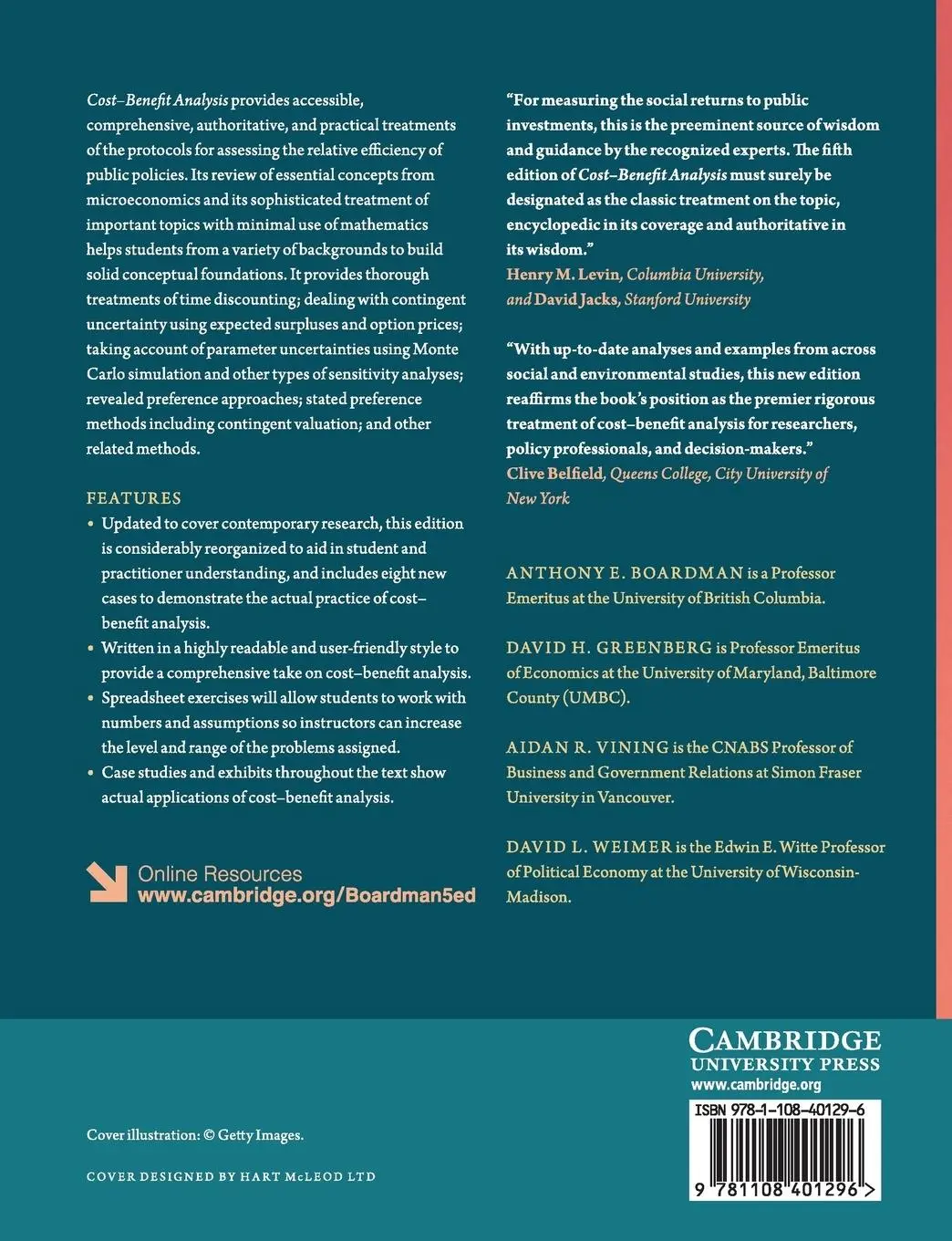 Rückseite: 9781108401296 | Cost-Benefit Analysis | Anthony E. Boardman (u. a.) | Taschenbuch
