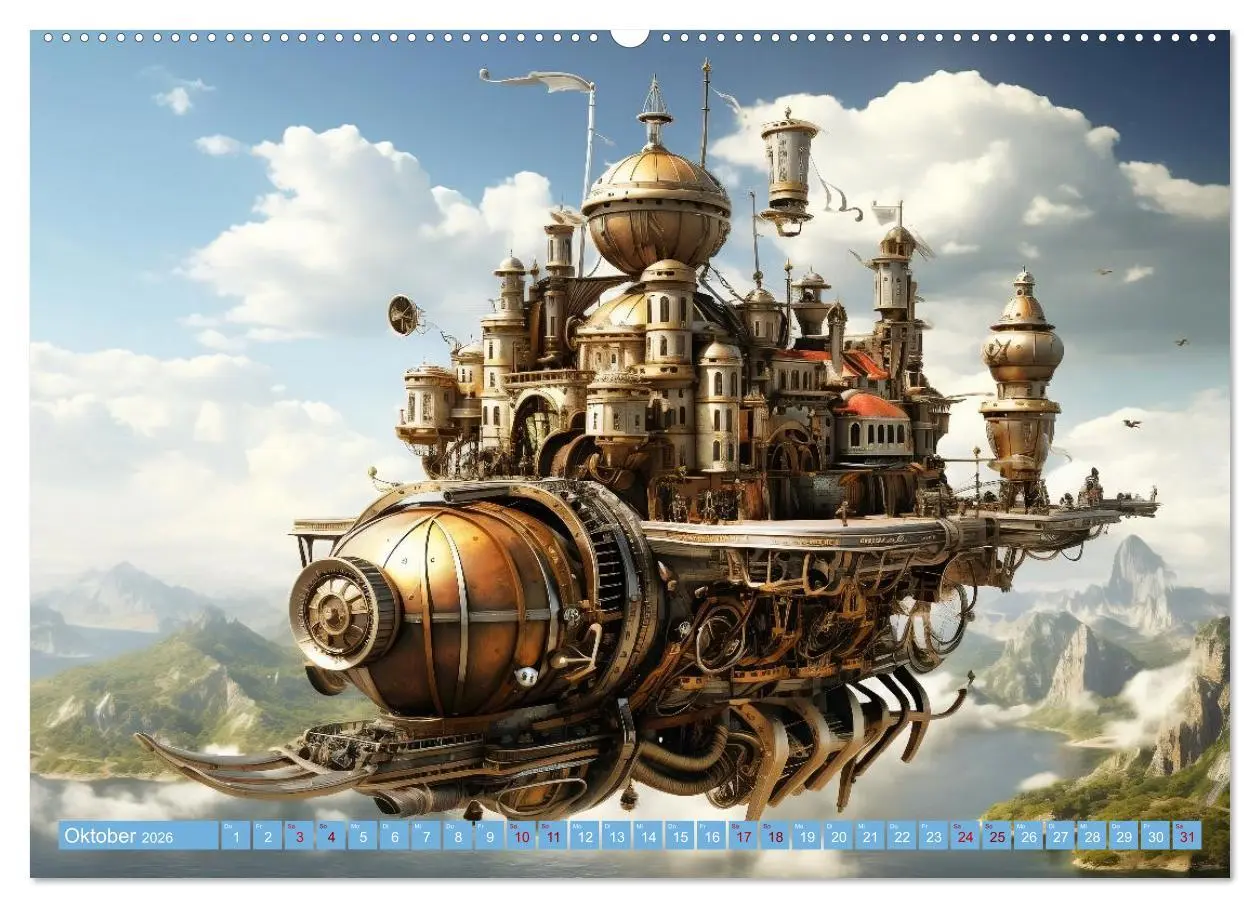 Bild: 9783457301296 | Steampunk Domizile (hochwertiger Premium Wandkalender 2026 DIN A2...
