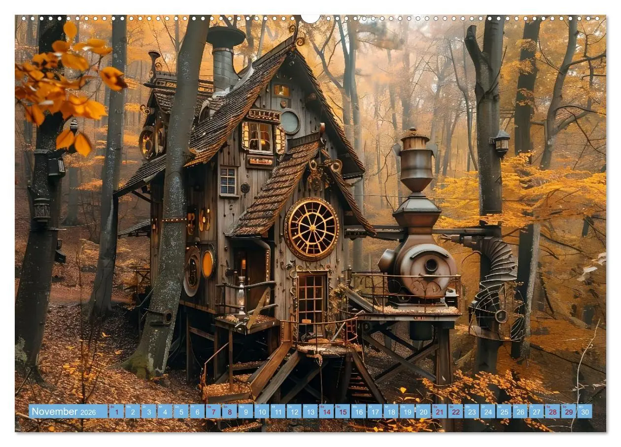 Bild: 9783457301296 | Steampunk Domizile (hochwertiger Premium Wandkalender 2026 DIN A2...
