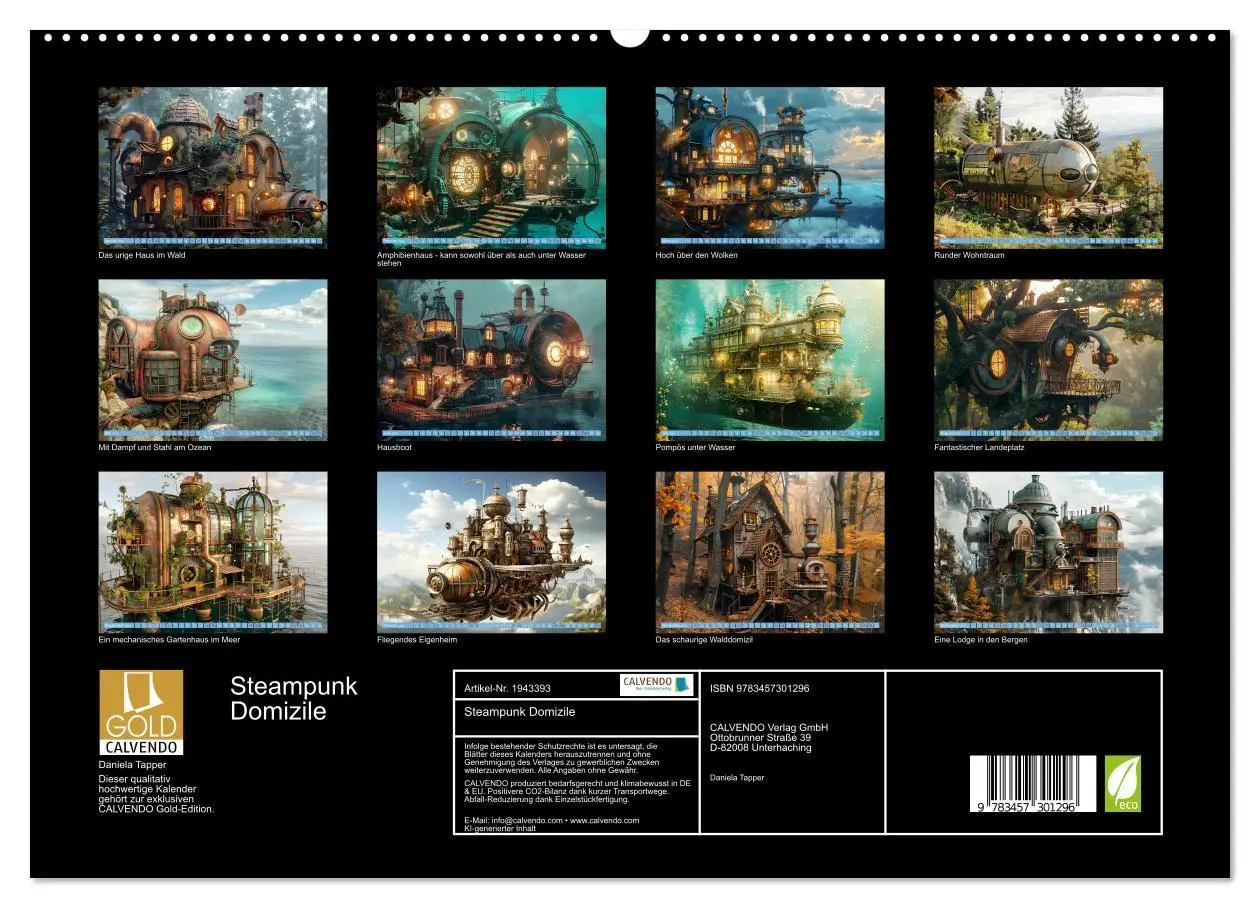Bild: 9783457301296 | Steampunk Domizile (hochwertiger Premium Wandkalender 2026 DIN A2...