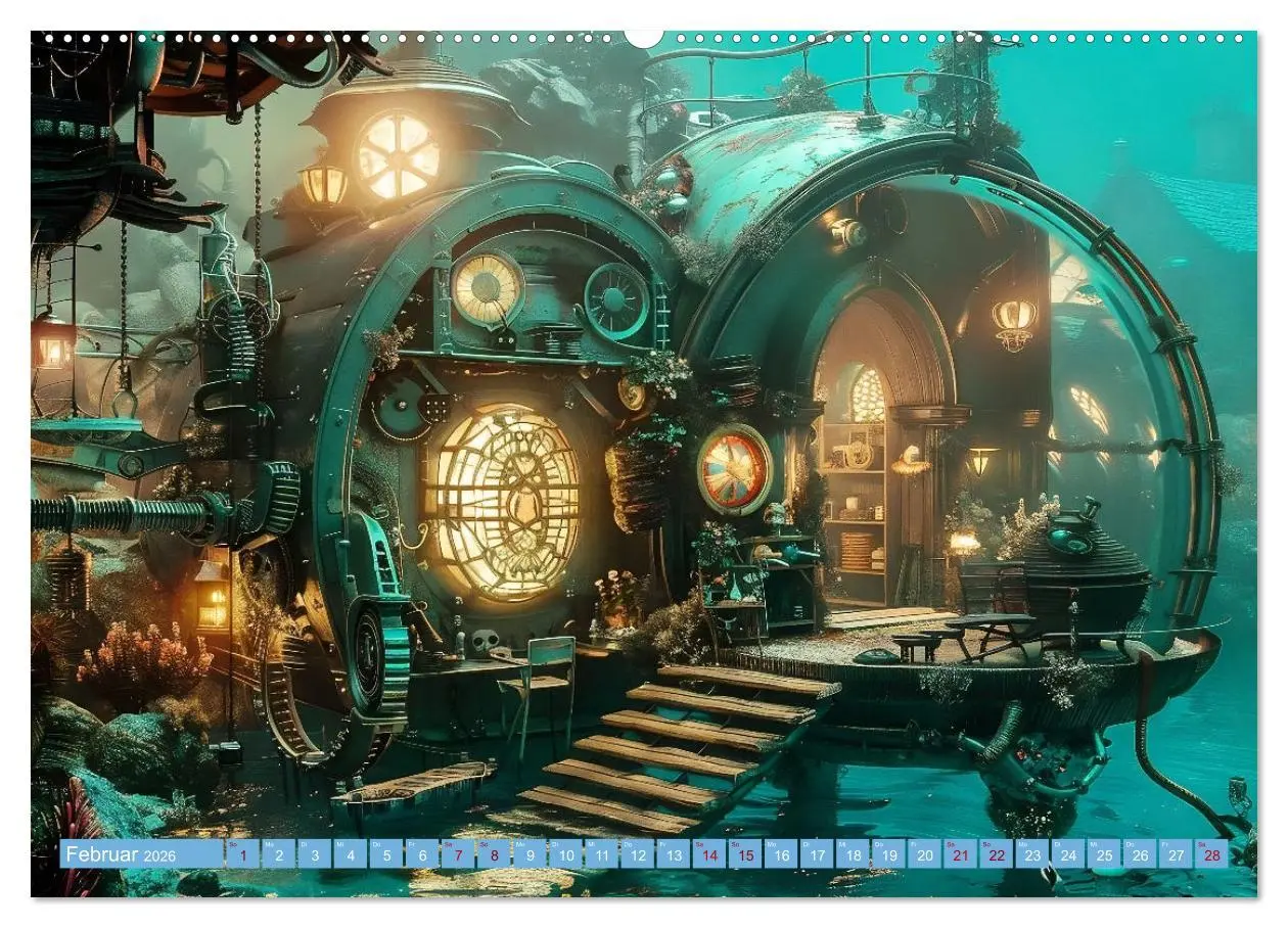 Bild: 9783457301296 | Steampunk Domizile (hochwertiger Premium Wandkalender 2026 DIN A2...