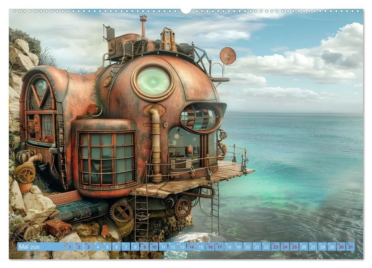 Bild: 9783457301296 | Steampunk Domizile (hochwertiger Premium Wandkalender 2026 DIN A2...