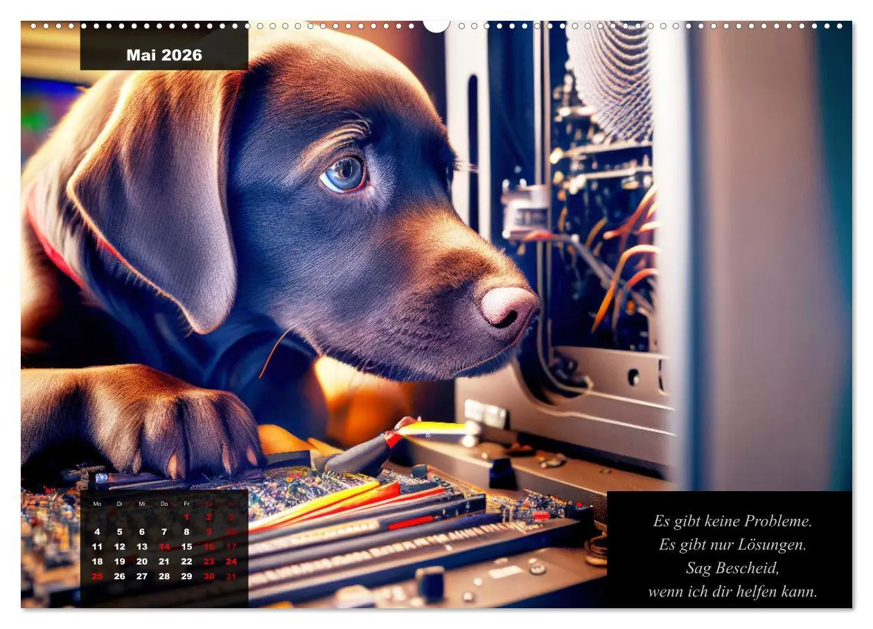 Bild: 9783457541296 | Der witzige Labrador-Kalender (Wandkalender 2026 DIN A2 quer),...