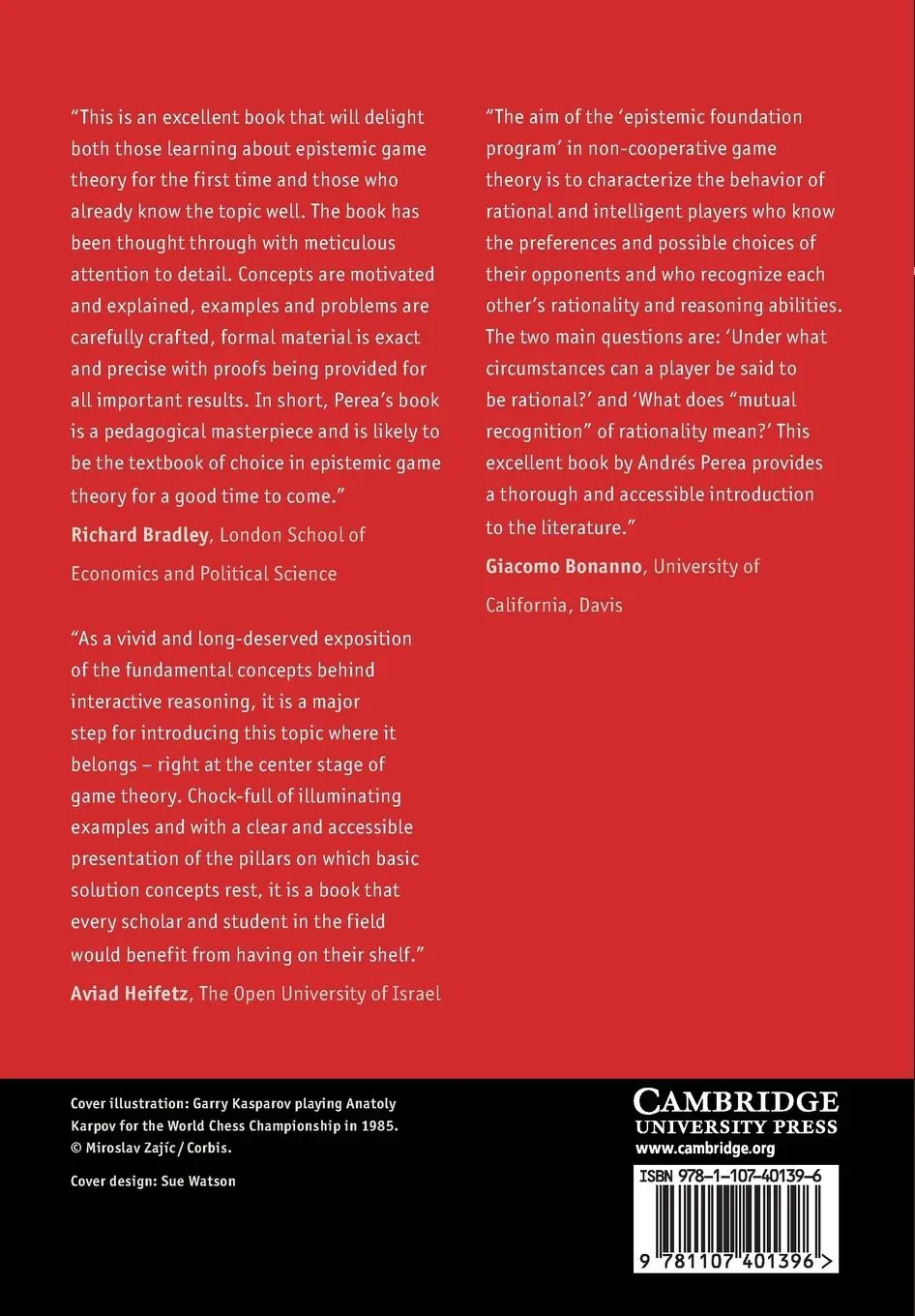 Rückseite: 9781107401396 | Epistemic Game Theory | Andrés Perea | Taschenbuch | Englisch | 2015