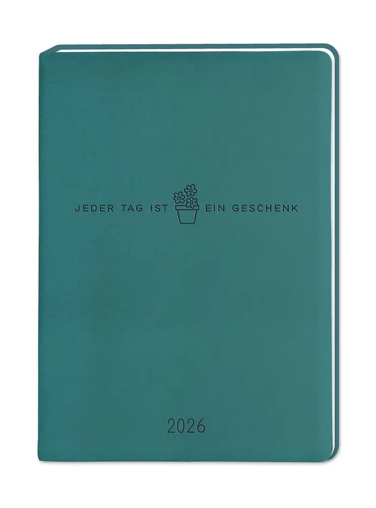 Cover: 9783986361396 | Terminplaner Lederlook 2026 Petrol | Terminplaner Lederlook A6 | Buch