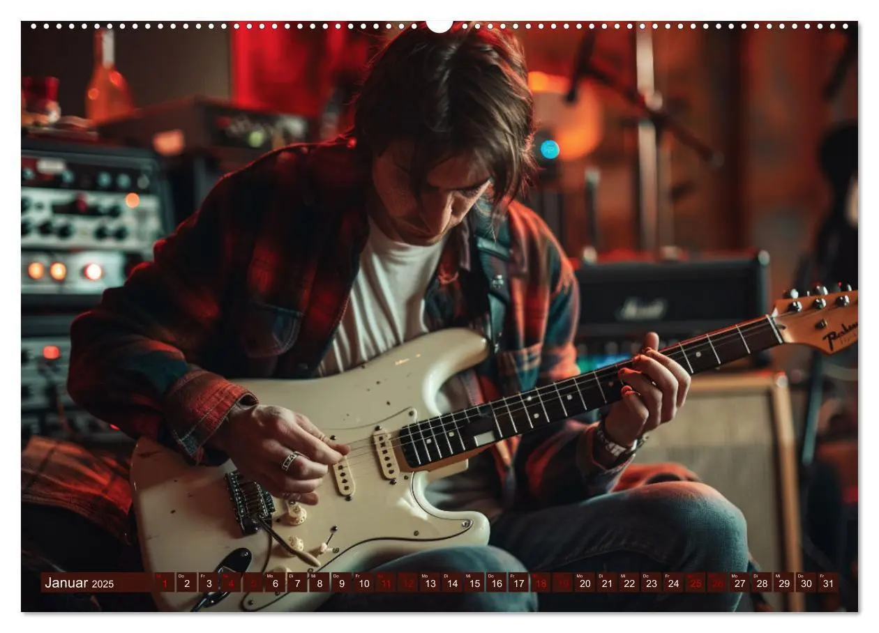Bild: 9783457141496 | Wegbegleiter Gitarre (Wandkalender 2025 DIN A2 quer), CALVENDO...
