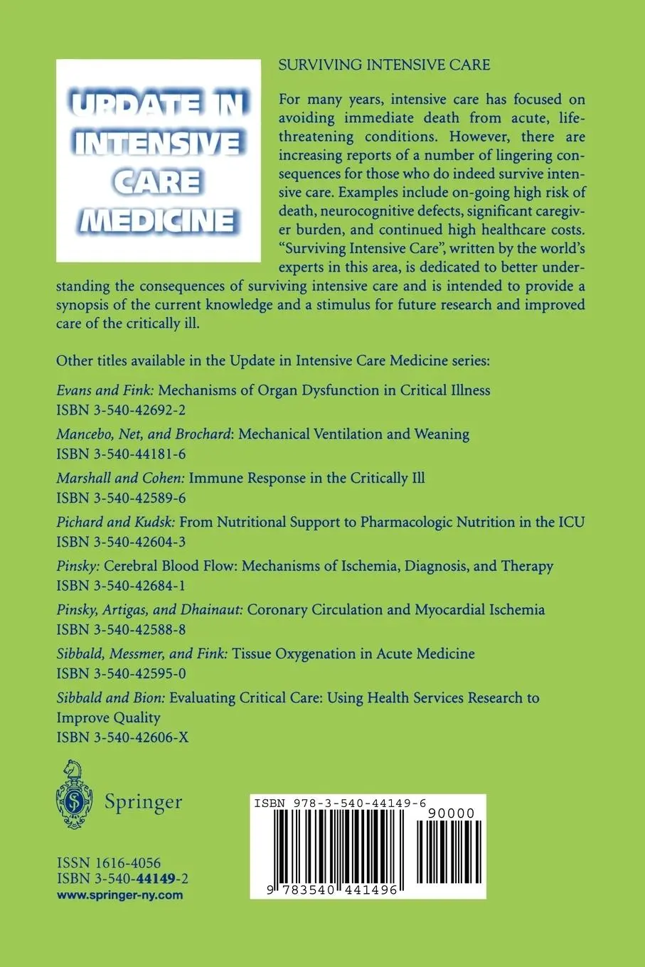 Rückseite: 9783540441496 | Surviving Intensive Care | Jean Carlet (u. a.) | Taschenbuch | xv