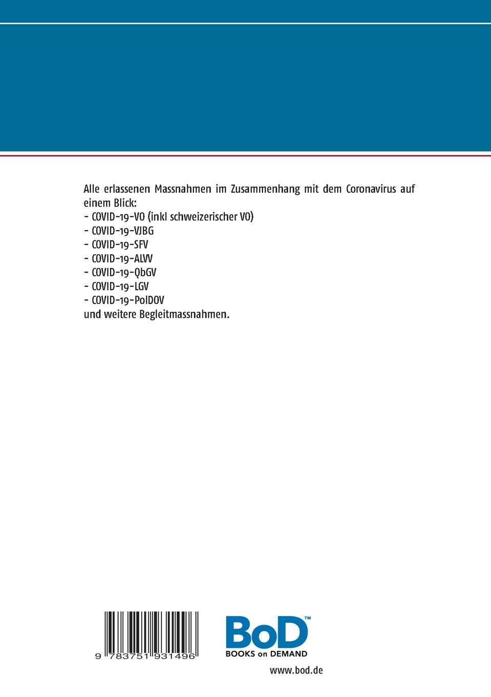 Rückseite: 9783751931496 | Gesetzessammlung des liechtensteinischen Rechts | COVID Gesetze | Buch