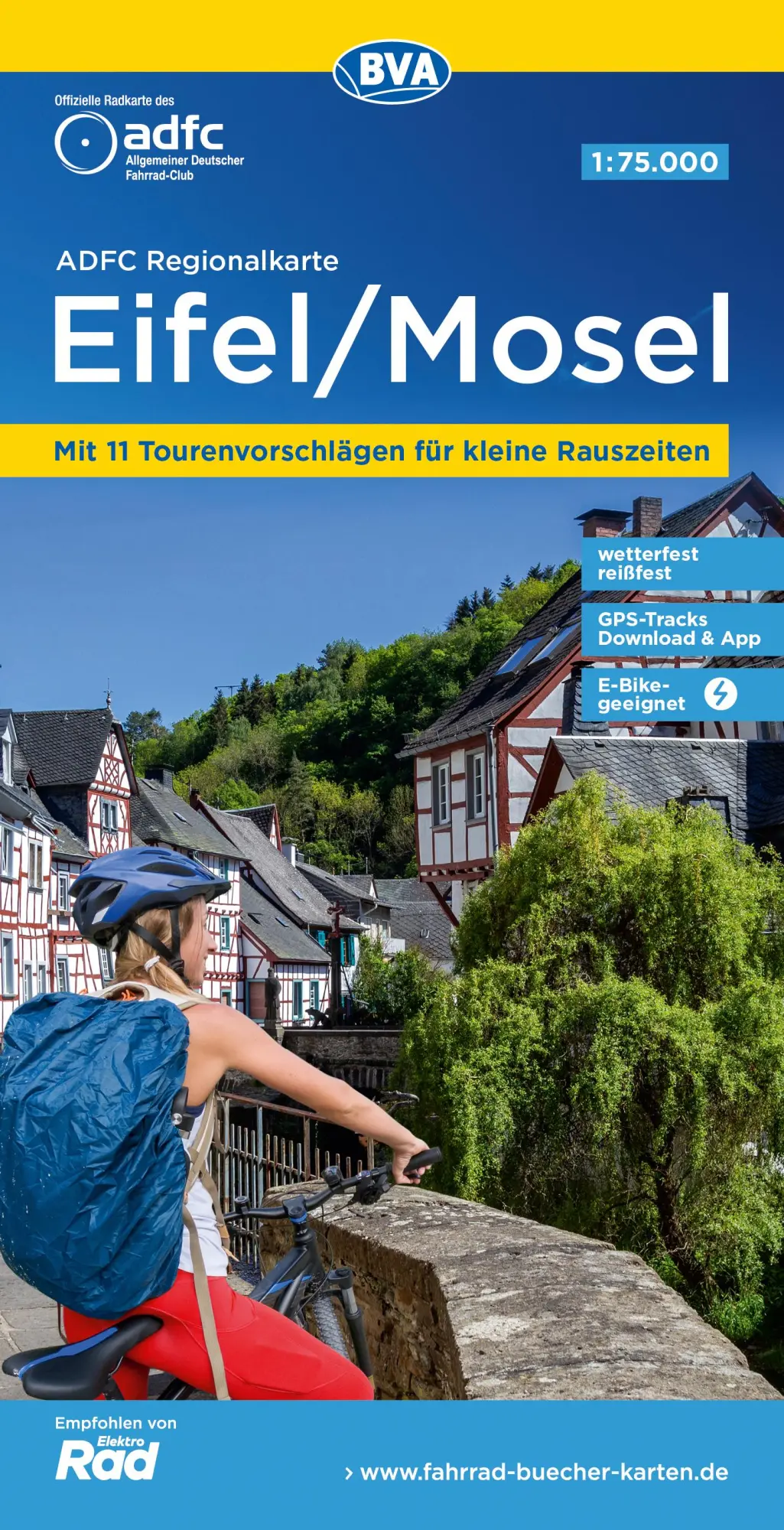 Cover: 9783969901496 | ADFC-Regionalkarte Eifel/ Mosel, 1:75.000, mit...