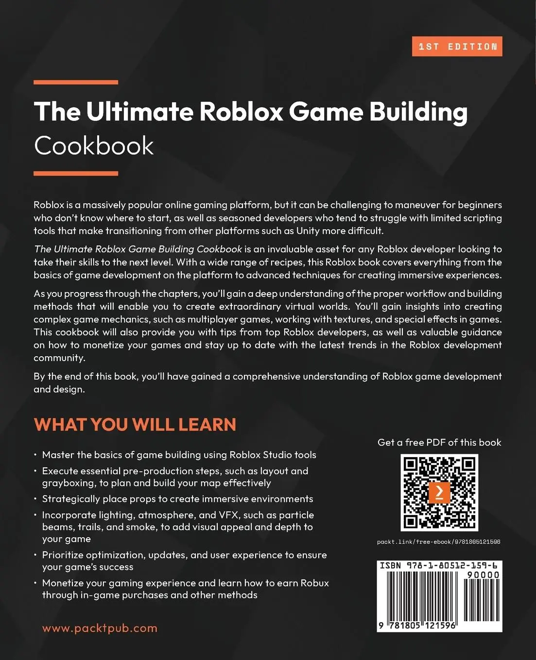 Rückseite: 9781805121596 | The Ultimate Roblox Game Building Cookbook | Taylor Field-Draper
