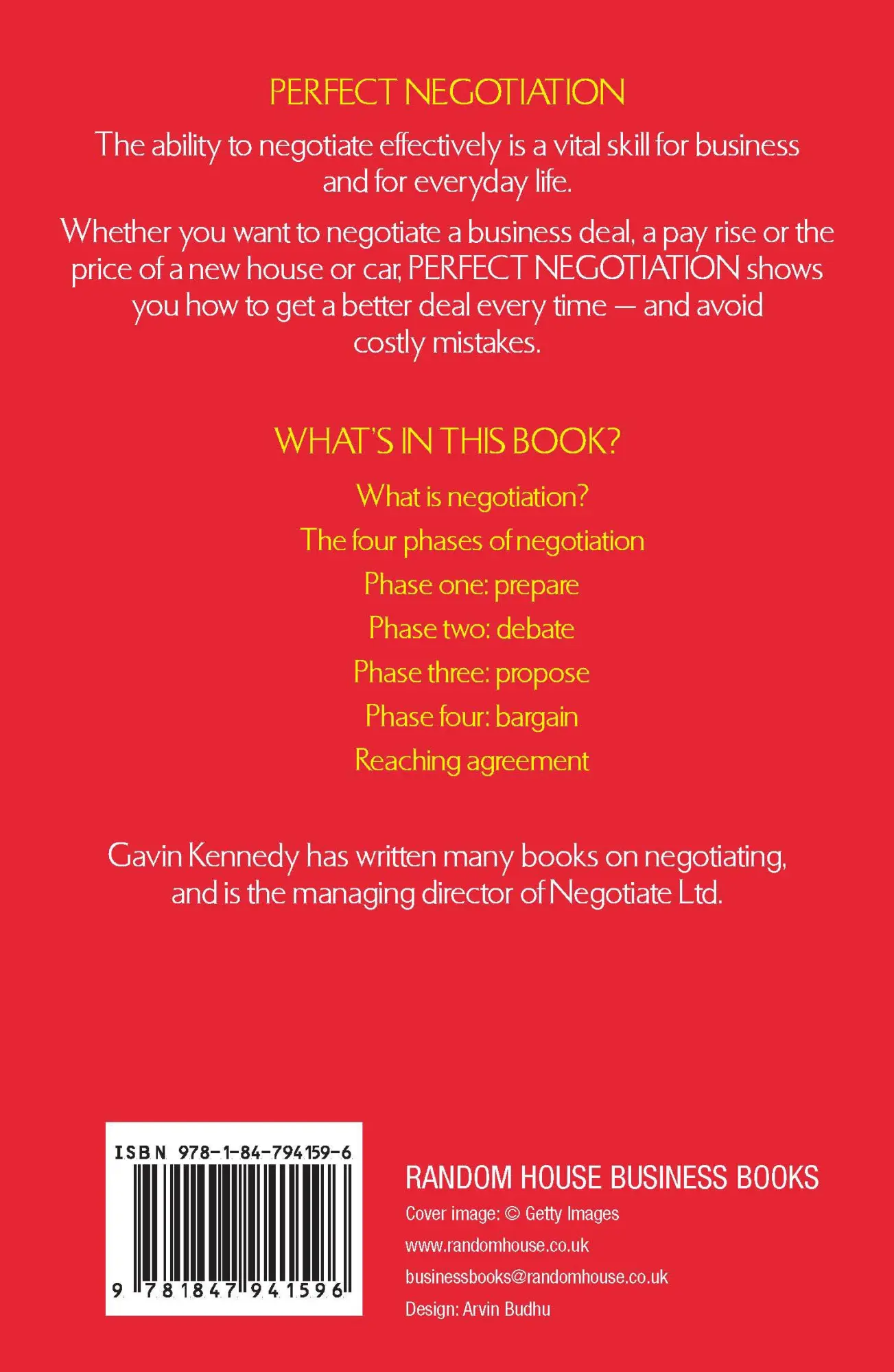 Rückseite: 9781847941596 | Perfect Negotiation | Gavin Kennedy | Taschenbuch | Englisch | 2015