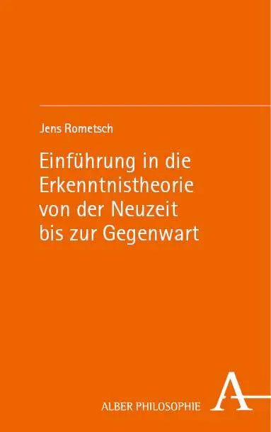 Cover: 9783495991596 | Einführung in die Erkenntnistheorie von der Neuzeit bis zur Gegenwart