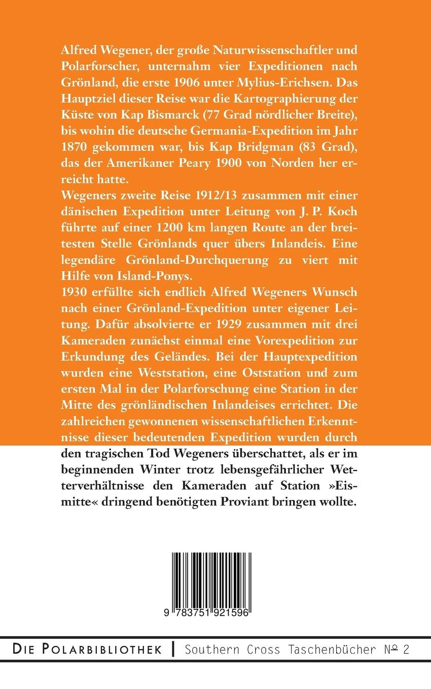 Rückseite: 9783751921596 | Gesammelte Expeditionsberichte der Grönlandreisen | Alfred Wegener