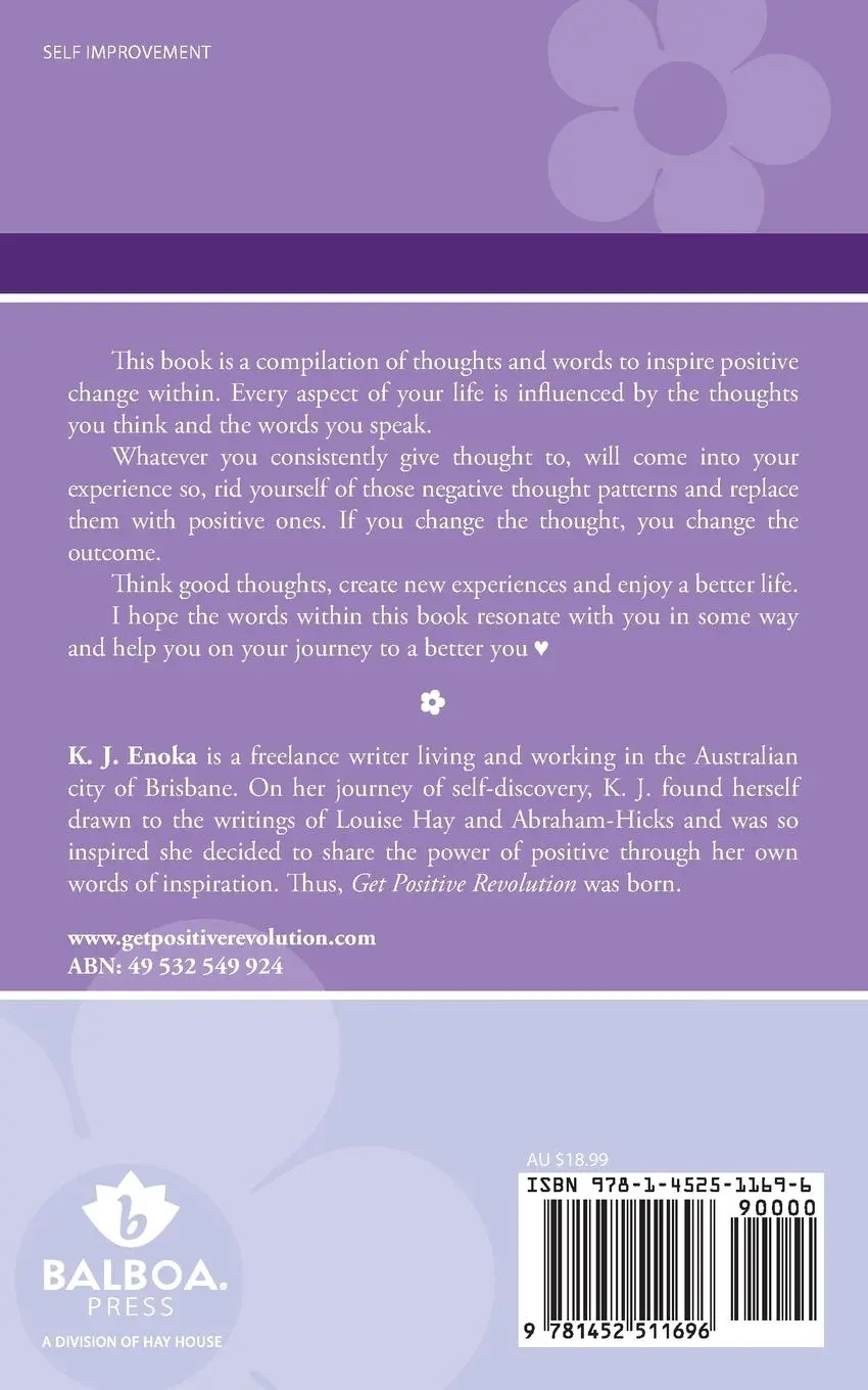 Rückseite: 9781452511696 | Get Positive Revolution | Words to Live by | K. J. Enoka | Taschenbuch