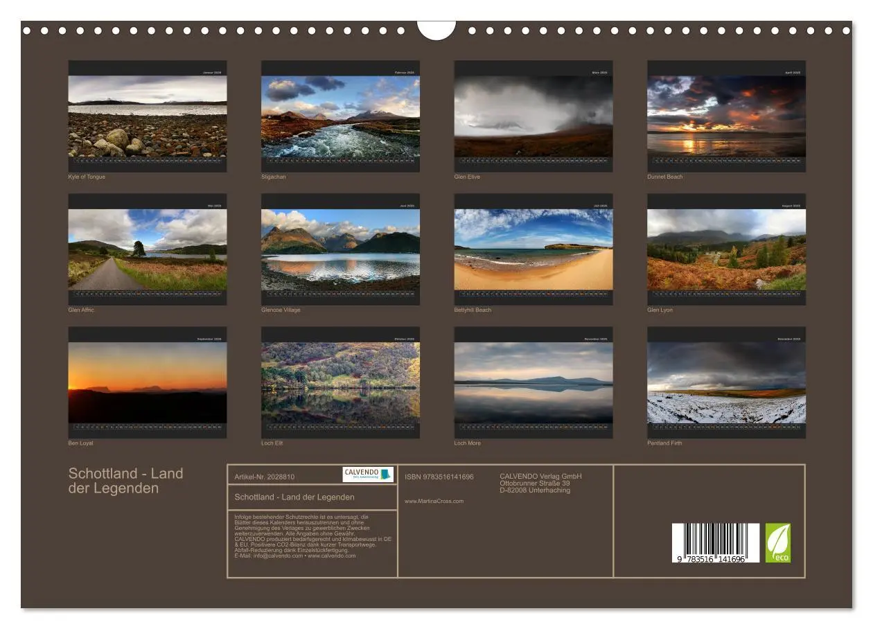Bild: 9783516141696 | Schottland - Land der Legenden (Wandkalender 2026 DIN A3 quer),...