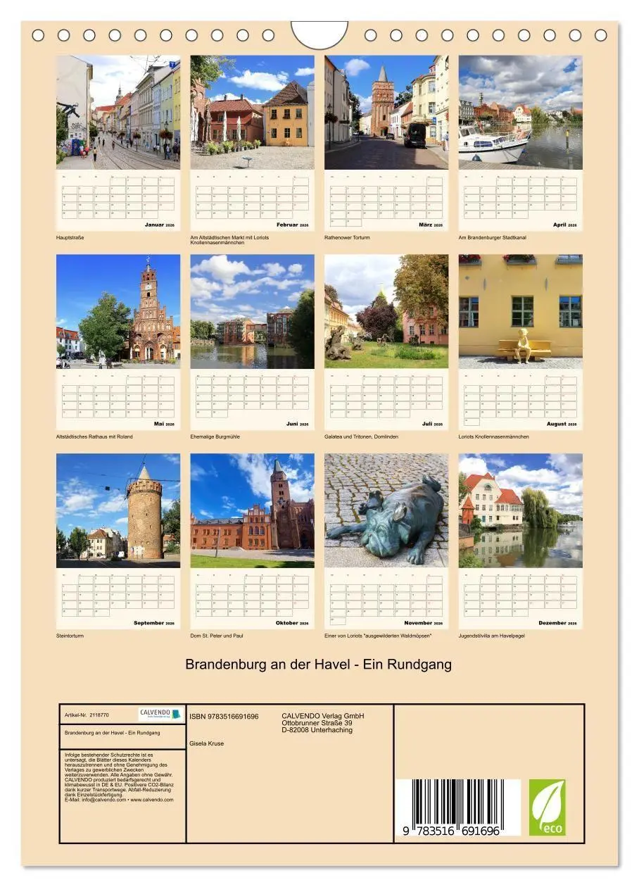 Bild: 9783516691696 | Brandenburg an der Havel - Ein Rundgang (Wandkalender 2026 DIN A4...