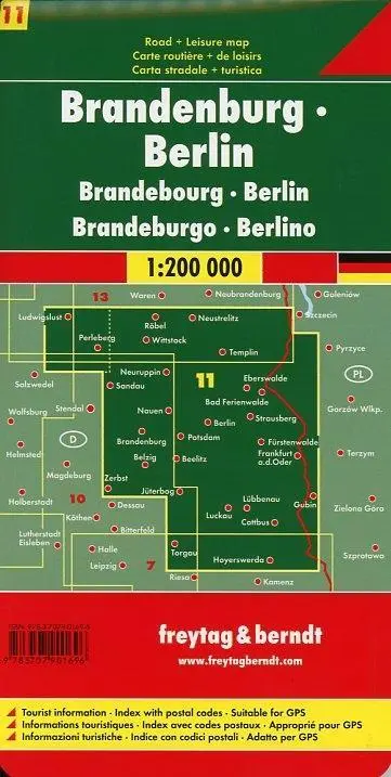 Bild: 9783707901696 | Brandenburg - Berlin, Autokarte 1:200.000 | (Land-)Karte | gefalzt