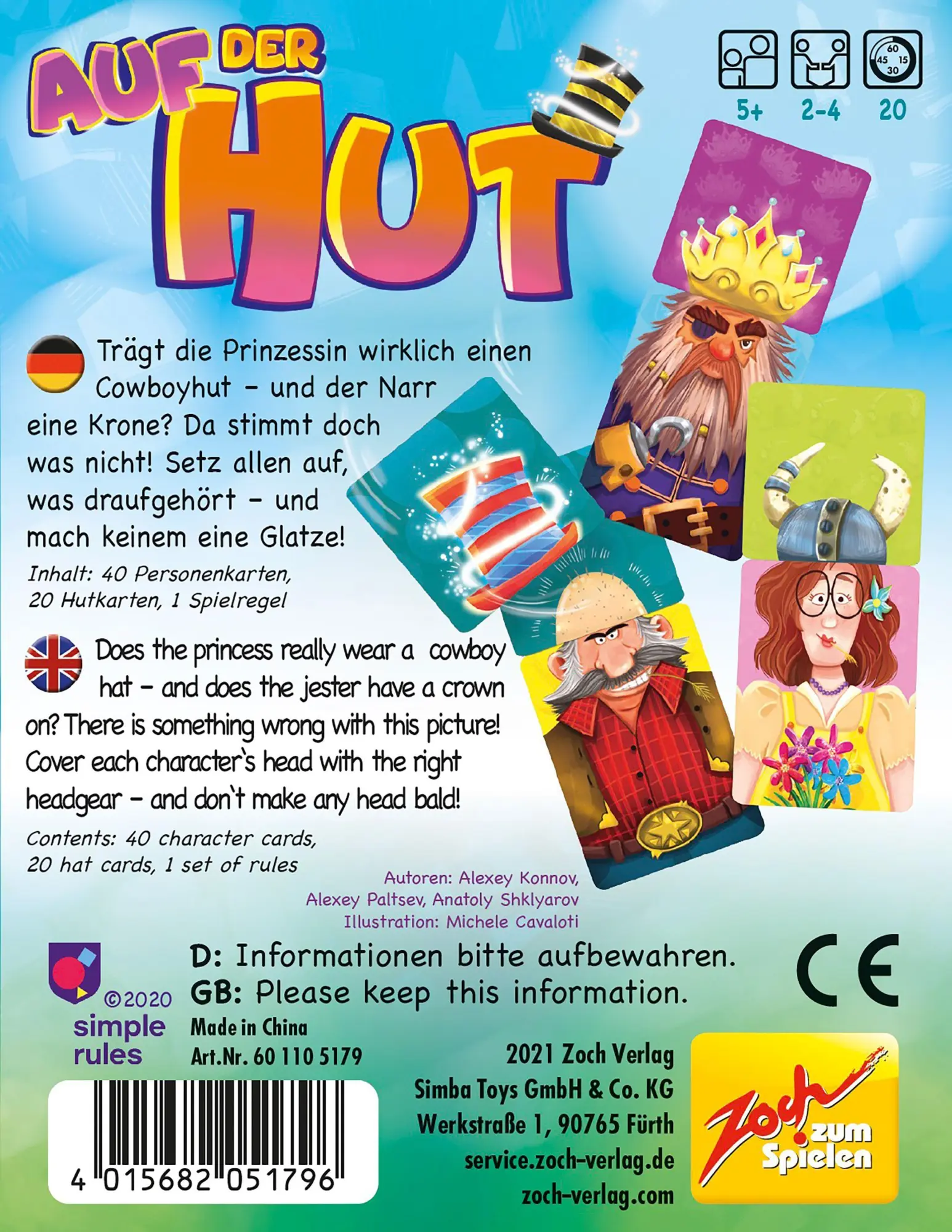 Bild: 4015682051796 | Auf der Hut Kartenspiel | Zoch | Spiel | Brettspiel | 601105179 | 2022