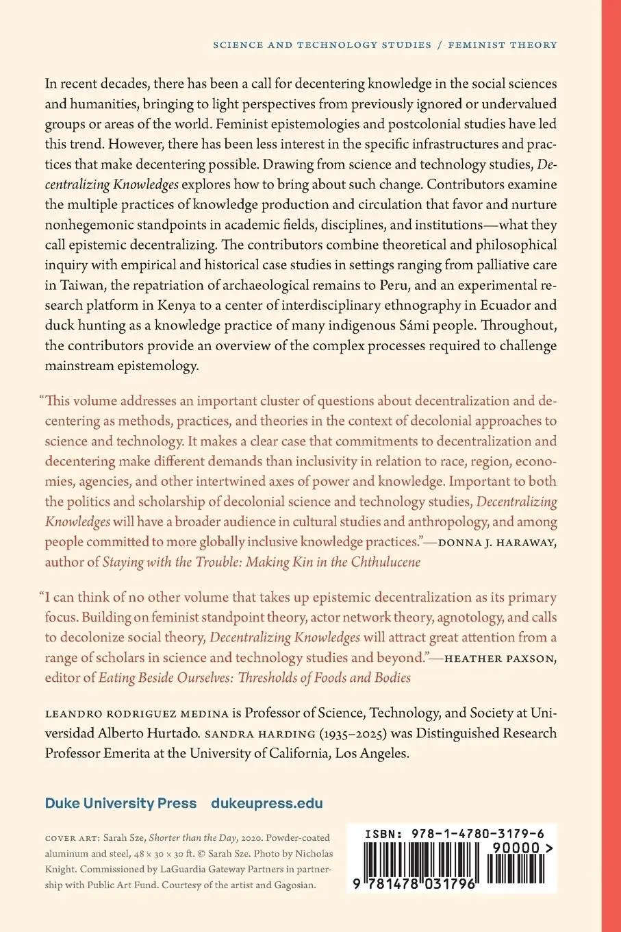 Rückseite: 9781478031796 | Decentralizing Knowledges | Essays on Distributed Agency | Taschenbuch