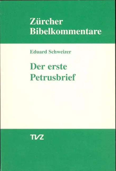 Cover: 9783290171896 | Schweizer, E: 1. Petrusbrief | Eduard Schweizer | Taschenbuch | 1998