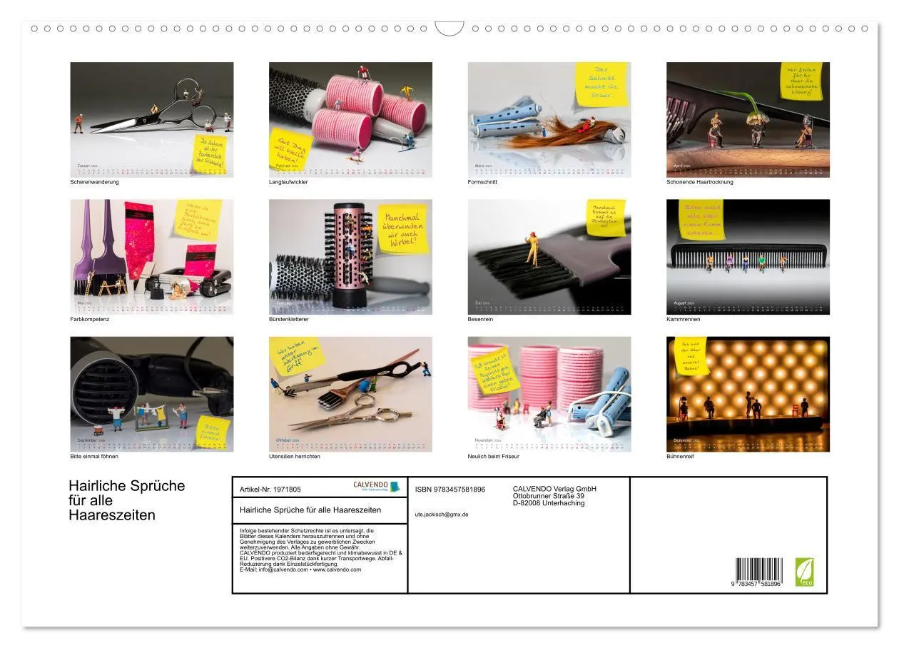 Bild: 9783457581896 | Hairliche Sprüche für alle Haareszeiten (Wandkalender 2026 DIN A2...