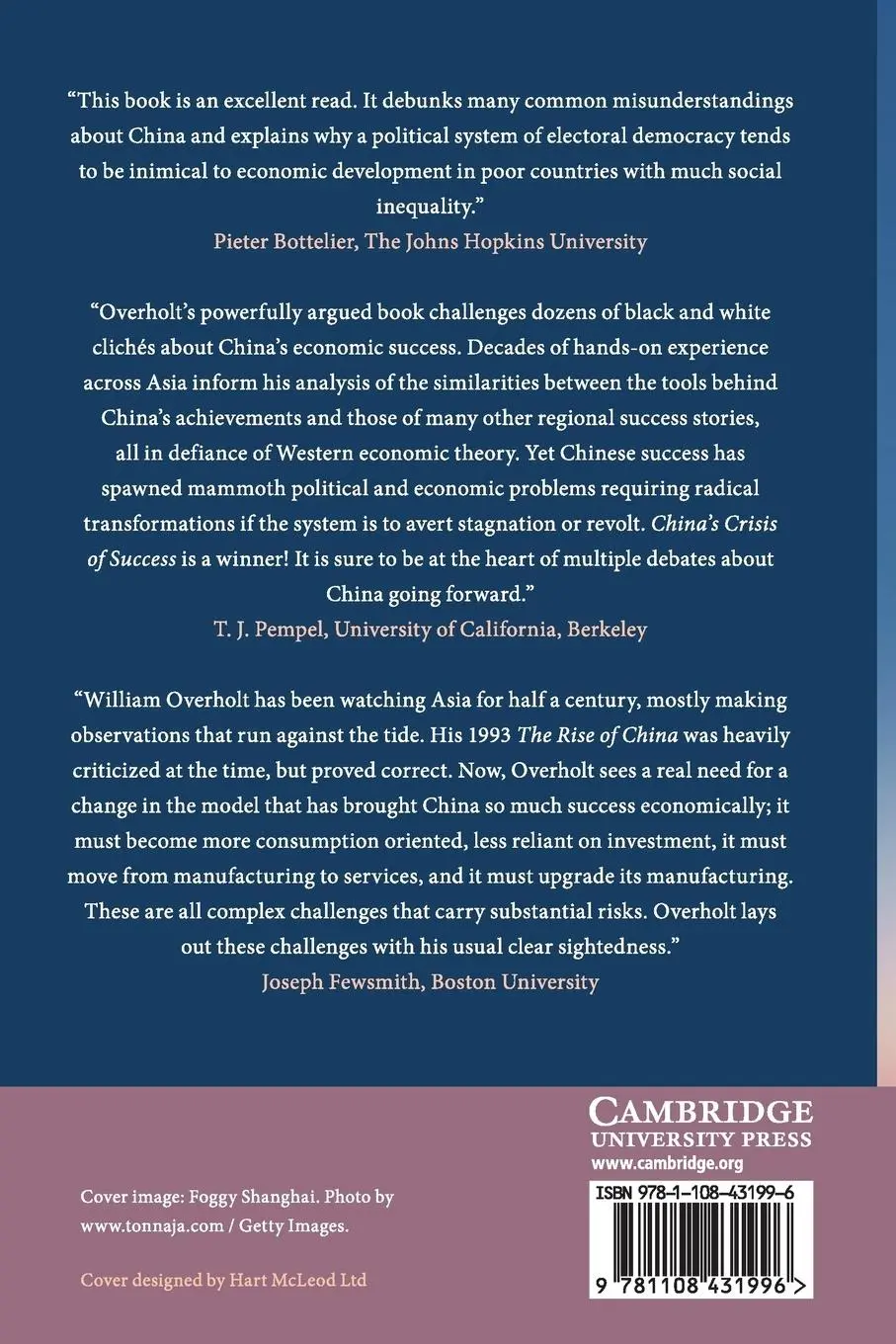 Rückseite: 9781108431996 | China's Crisis of Success | William H. Overholt | Taschenbuch | 2018