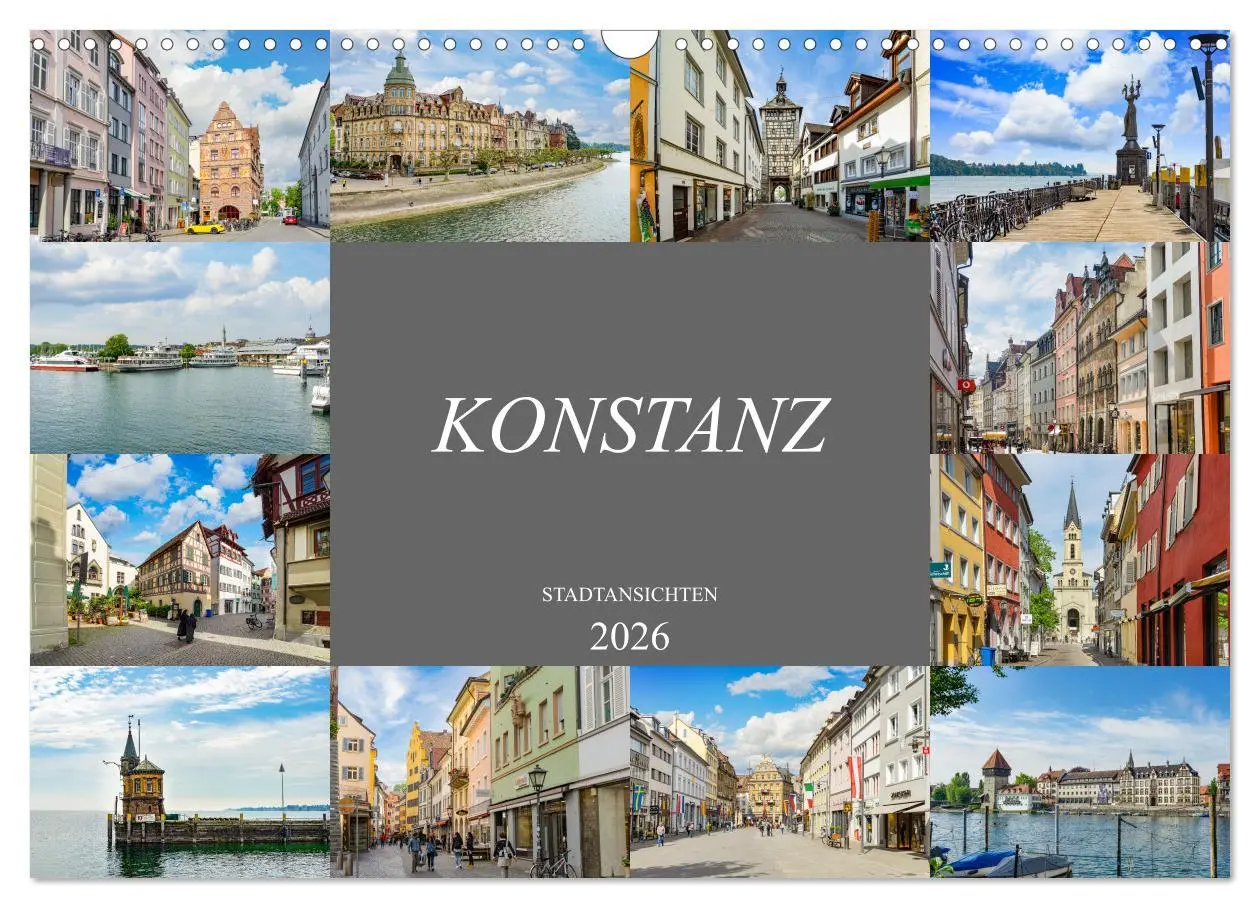 Cover: 9783457641996 | Konstanz Stadtansichten (Wandkalender 2026 DIN A3 quer), CALVENDO...