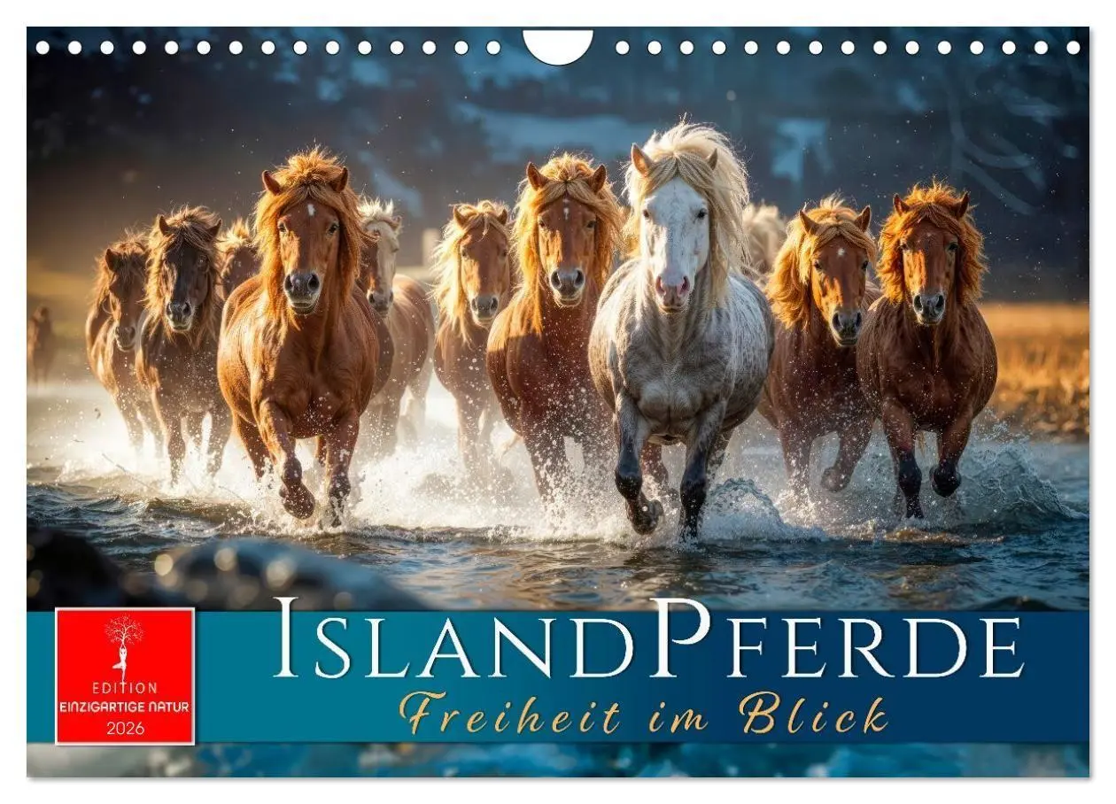 Cover: 9783516661996 | Islandpferde - Freiheit im Blick (Wandkalender 2026 DIN A4 quer),...