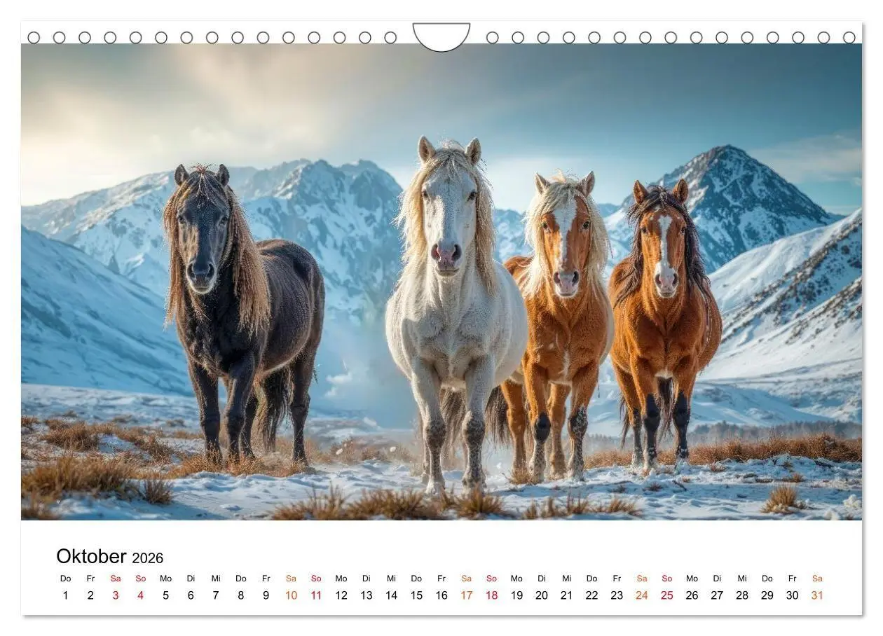 Bild: 9783516661996 | Islandpferde - Freiheit im Blick (Wandkalender 2026 DIN A4 quer),...