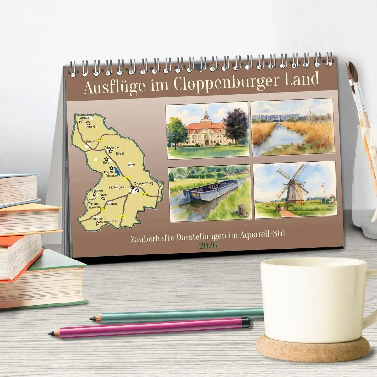 Bild: 9783516731996 | Ausflüge im Cloppenburger Land (Tischkalender 2026 DIN A5 quer),...