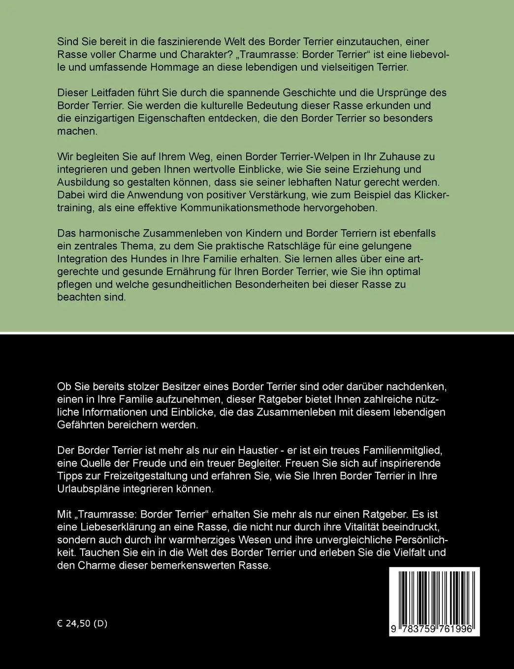 Rückseite: 9783759761996 | Traumrasse Border Terrier | Angelika Schrupp | Taschenbuch | Paperback
