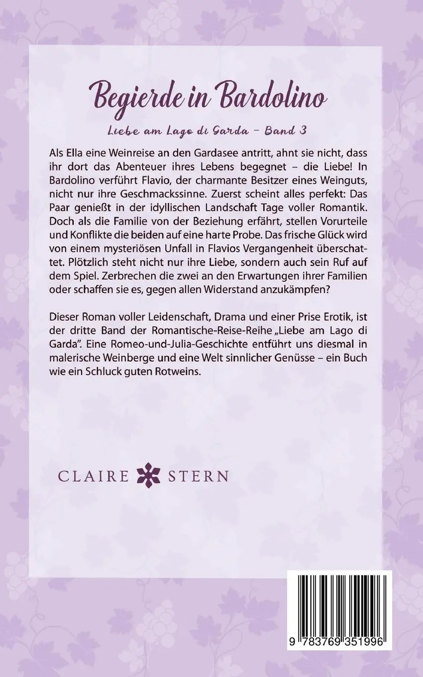 Rückseite: 9783769351996 | Begierde in Bardolino | Liebe am Lago di Garda, Band 3 | Claire Stern