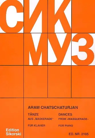 Cover: 9790003031996 | Tänze aus Maskerade | Aram Il'yich Khachaturian | Buch