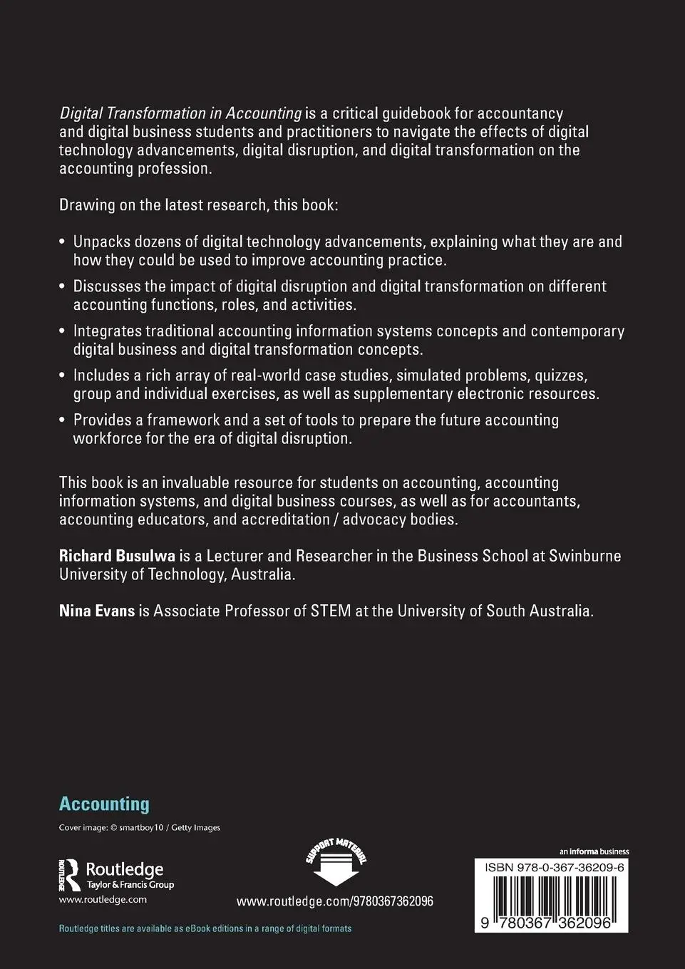 Rückseite: 9780367362096 | Digital Transformation in Accounting | Richard Busulwa (u. a.) | Buch