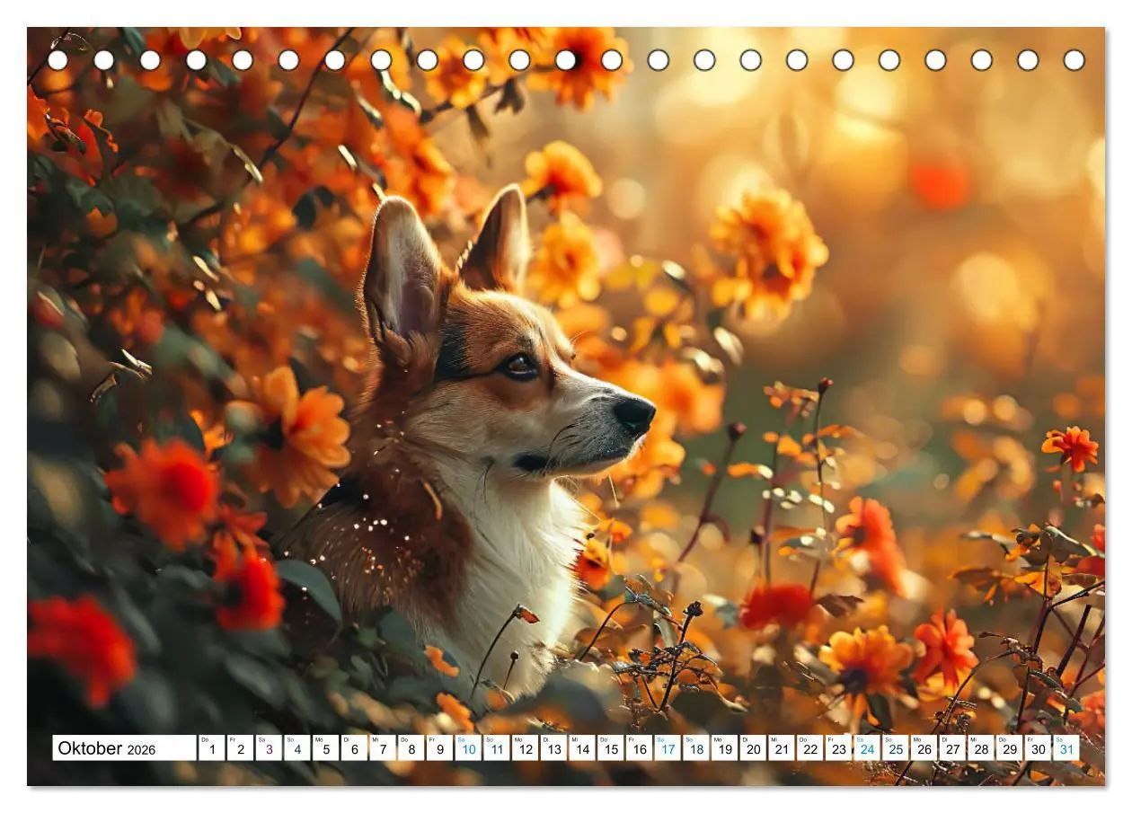 Bild: 9783457462096 | Happy Corgis (Tischkalender 2026 DIN A5 quer), CALVENDO Monatskalender