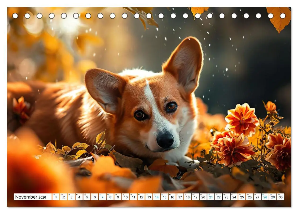 Bild: 9783457462096 | Happy Corgis (Tischkalender 2026 DIN A5 quer), CALVENDO Monatskalender