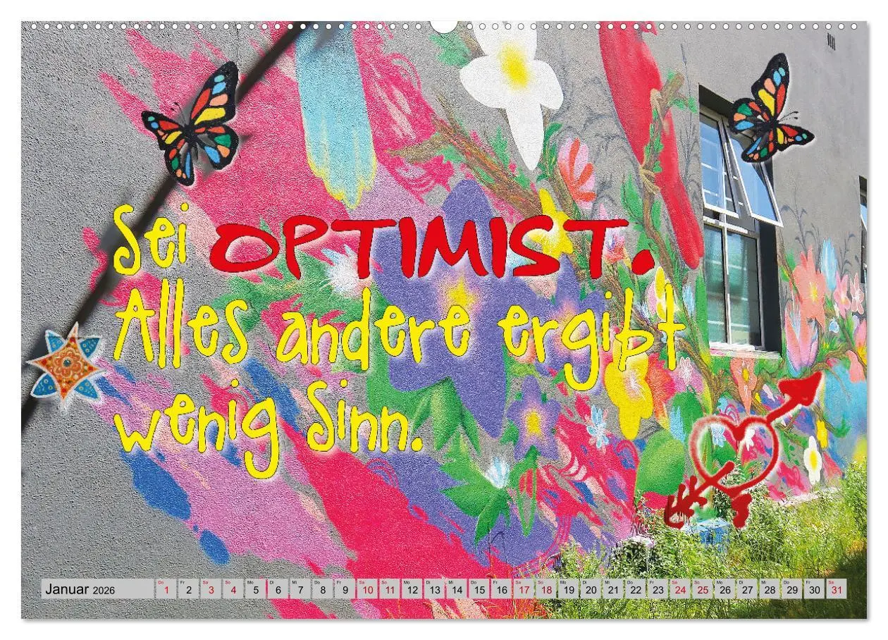 Bild: 9783457532096 | Optimisten leben länger (Wandkalender 2026 DIN A2 quer), CALVENDO...