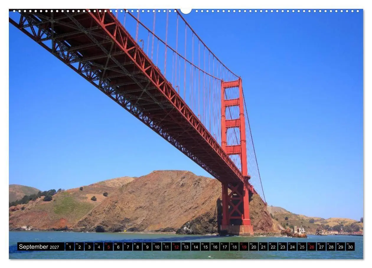 Bild: 9783594152096 | Golden Gate Bridge (Wandkalender 2027 DIN A2 quer), CALVENDO...