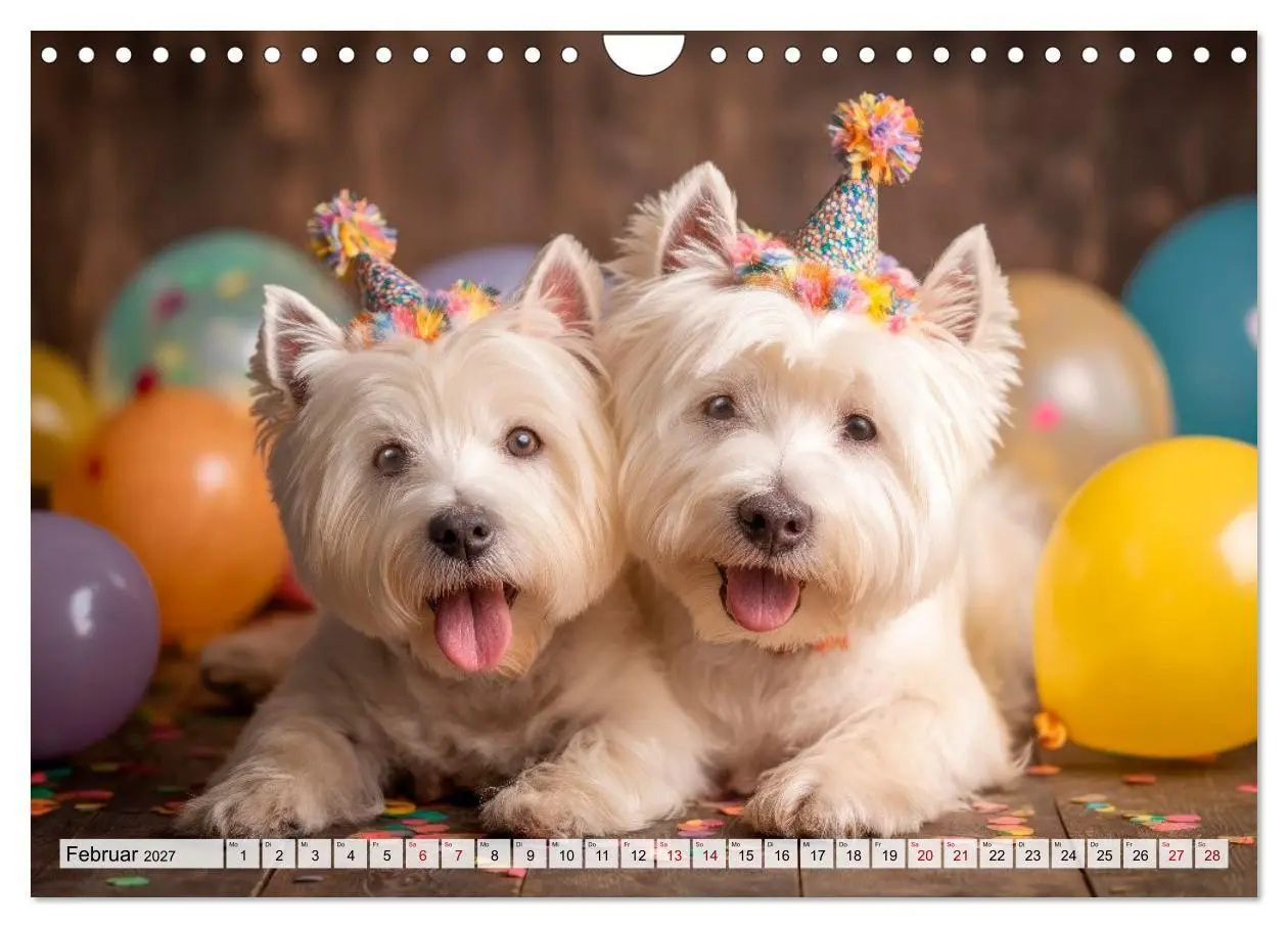 Bild: 9783594392096 | Westies zum Verlieben (Wandkalender 2027 DIN A4 quer), CALVENDO...