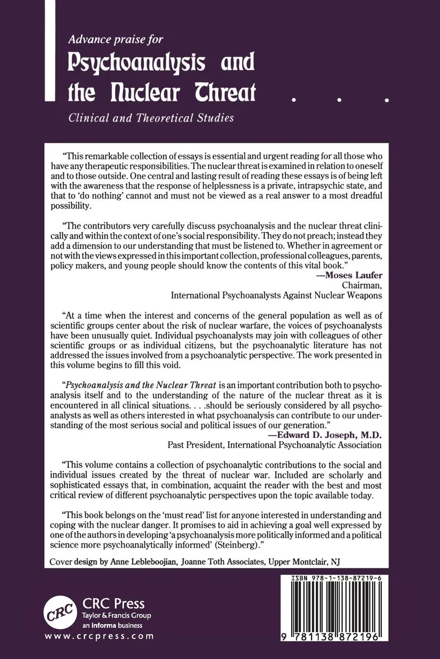 Rückseite: 9781138872196 | Psychoanalysis and the Nuclear Threat | Howard B Levine (u. a.) | Buch