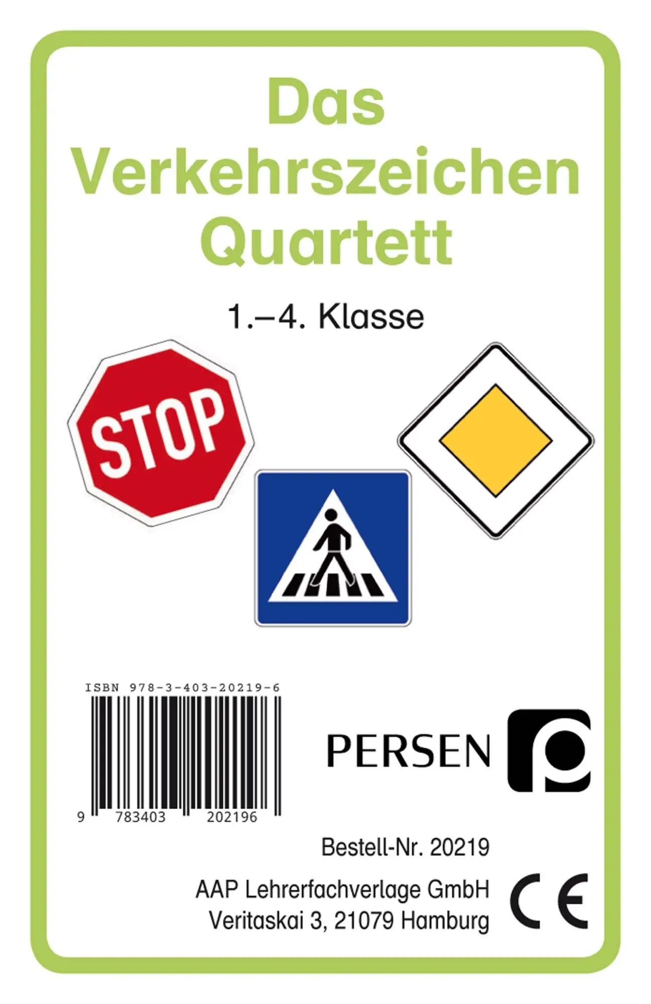Cover: 9783403202196 | Das Verkehrszeichen-Quartett | 1. bis 4. Klasse | Bernd Wehren | Spiel