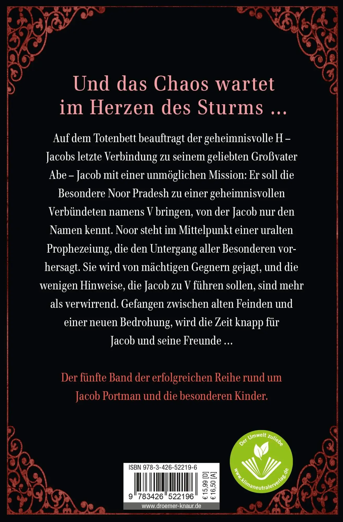 Rückseite: 9783426522196 | Das Vermächtnis der besonderen Kinder | Ransom Riggs | Taschenbuch