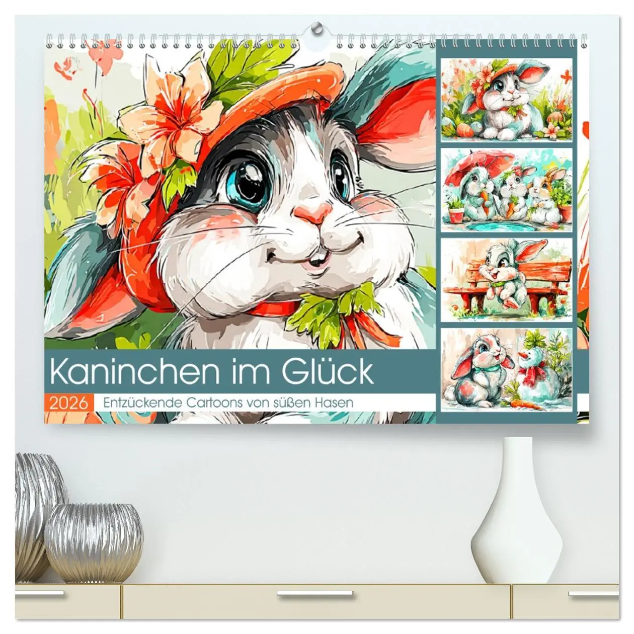 Cover: 9783516612196 | Kaninchen im Glück. Entzückende Cartoons von süßen Hasen...