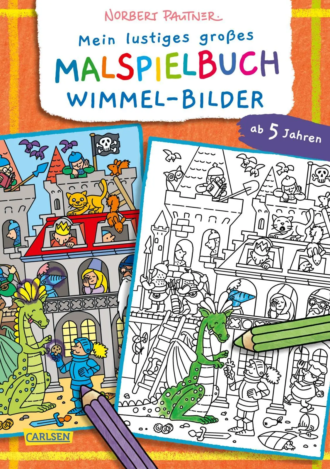 Cover: 9783551192196 | Mein lustiges großes Malspielbuch: Wimmel-Bilder (ab 5 Jahren) | Buch