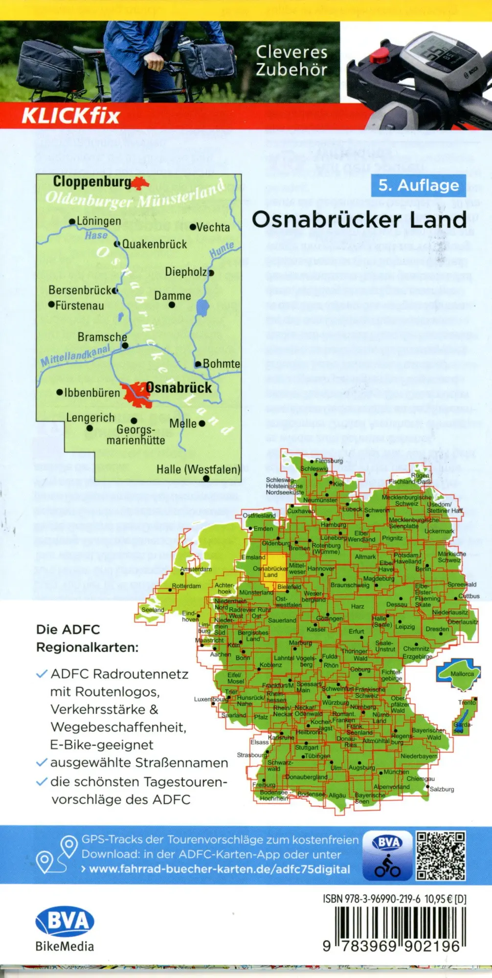Bild: 9783969902196 | BVA ADFC Regionalkarte Osnabrücker Land /Oldenburger Münsterland,...
