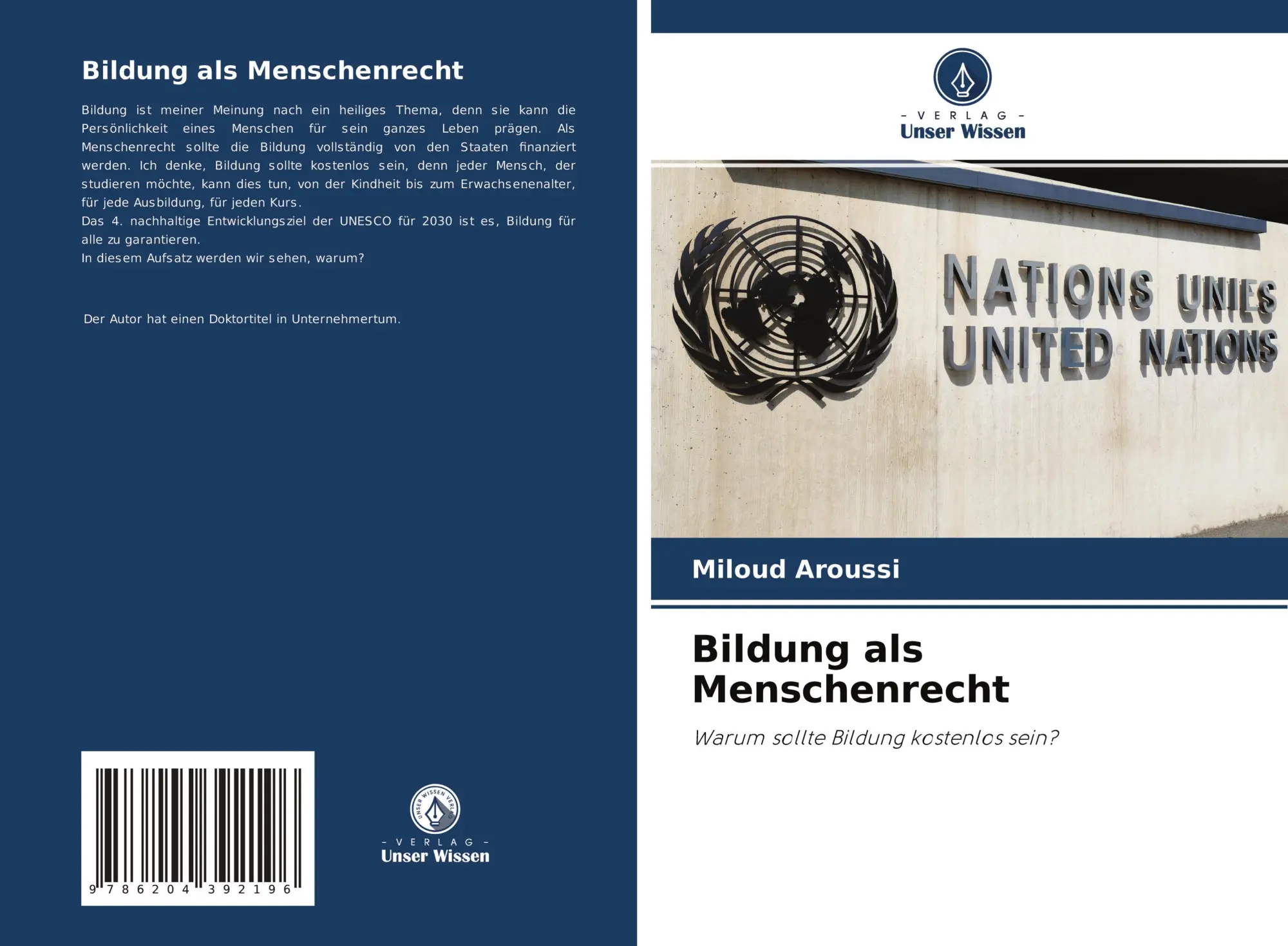 Cover: 9786204392196 | Bildung als Menschenrecht | Warum sollte Bildung kostenlos sein?