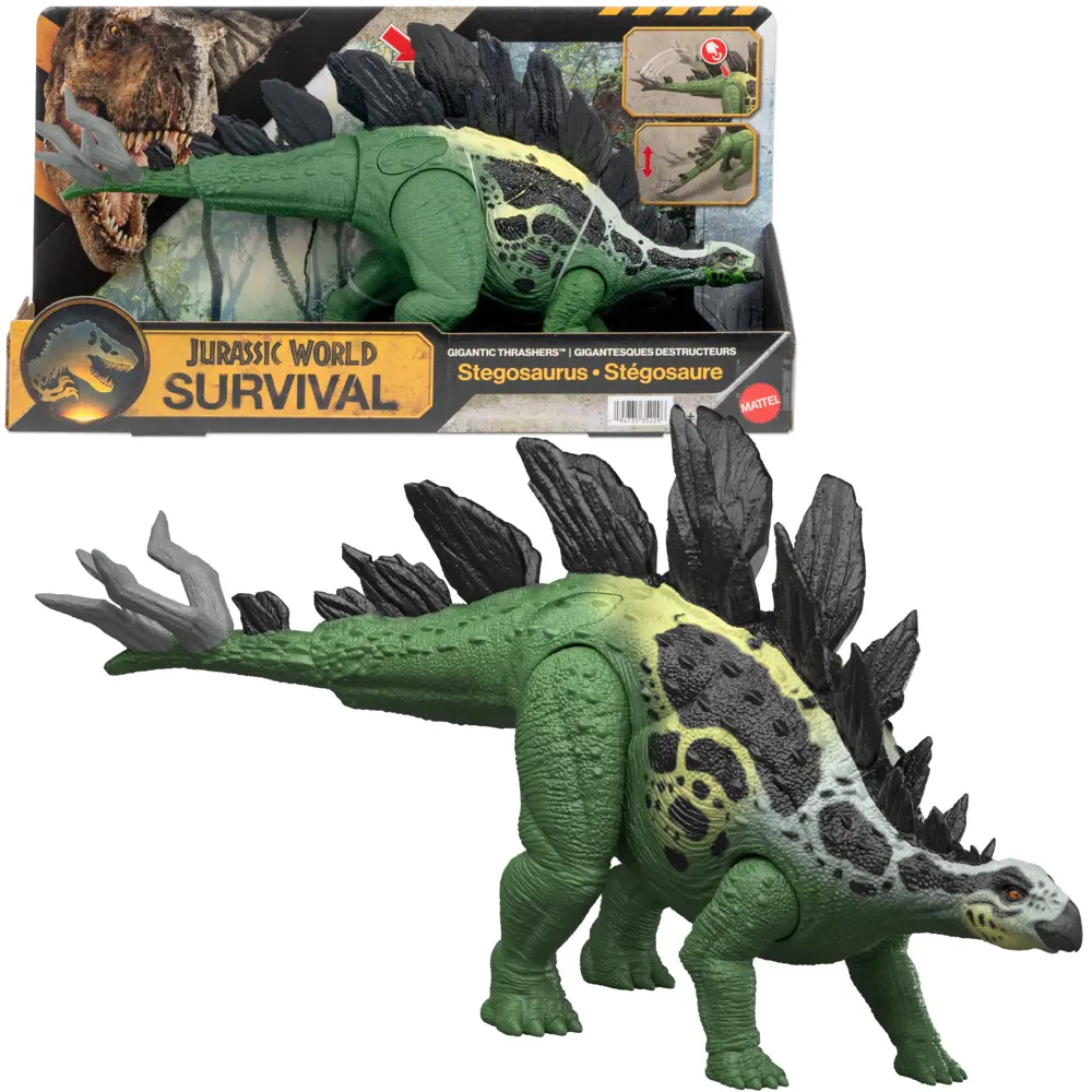 Bild: 194735352296 | Jurassic World Gigantic Thrashers - Stegosaurus | Offene Verpackung